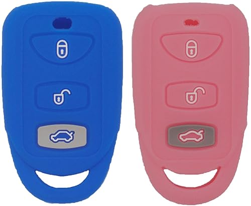 Miniatura 10 de Funda protectora de silicona suave para llavero de automóvil, 2 unidades, para Hyundai Elantra Genesis Sonata, Kia Sorento, Forte, Optima, Rondo,