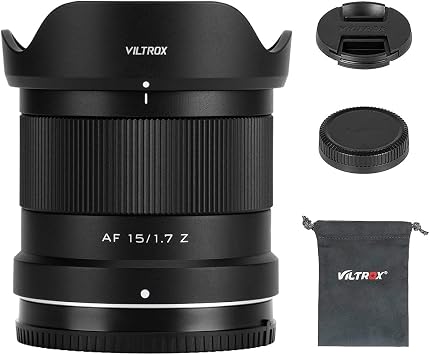 VILTROX 15mm f/1.7 F1.7 Z APS-C Auto Focus Lens for Z-Mount Cameras,Large Aperture Camera Lens for Nikon Zfc Z30 Z50 Z8 Z8II Z7 Z7II Z6 Z6II Z5 Z9