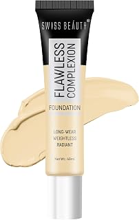 SWISS BEAUTY Pearl Illuminator Light Coverage Natural Foundation Cream For All Skin Types, Face Makeup, Shade- 02 Fair Ivory, 35g