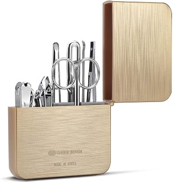 Lot of 10 Sets Korean Nail Clipper! World No. 1 Three Seven 777 Travel Manicure Grooming Kit Nail Clipper Set 7 PCs, Made in Korea, Since 1975