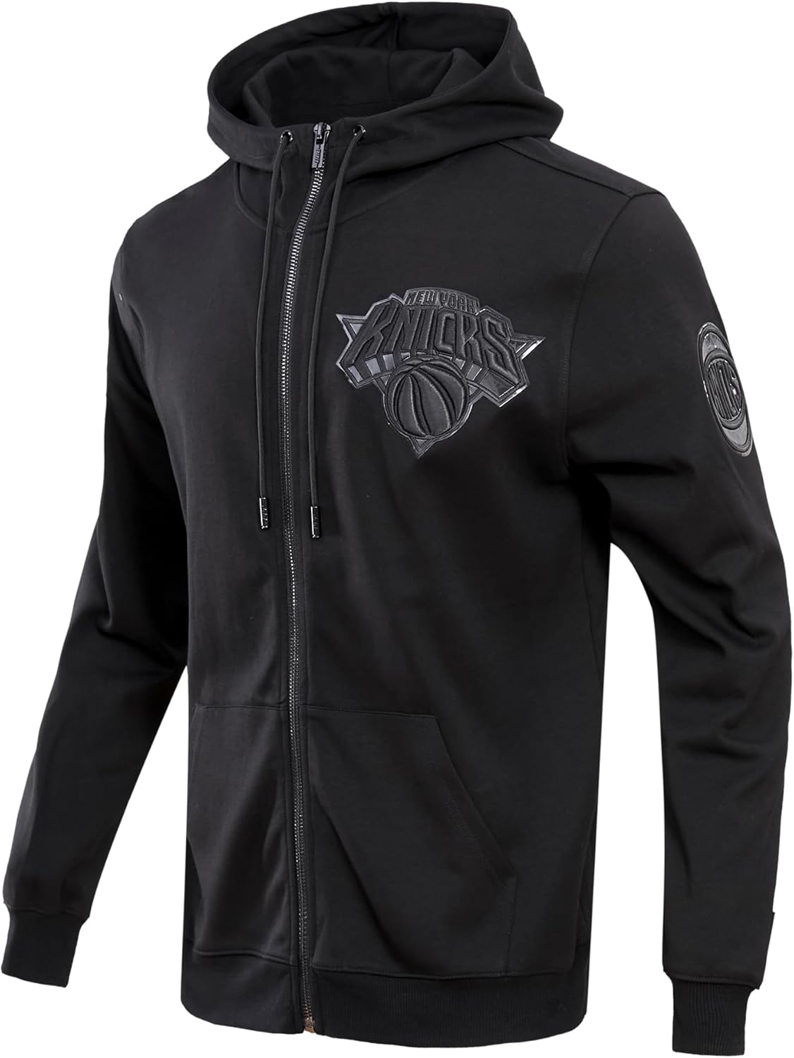 PRO STANDARD Mens NBA New York Knicks Classic Triple Black Pull Over Hoodie Black S - Image 3