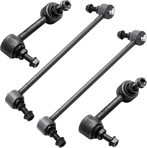 Miniatura 27 de Detroit Axle - 4 barras estabilizadoras para Jeep Grand Cherokee Commander 2005-2010 2006 2007 2008 2009 de repuesto delantero y trasero