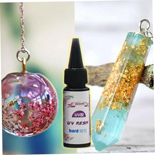 Miniatura 8 de Kit de resina de curado UV de 0.88 oz, pegamento adhesivo de tipo duro para hacer joyas, decoración artesanal, pigmento líquido que no se destiñe,