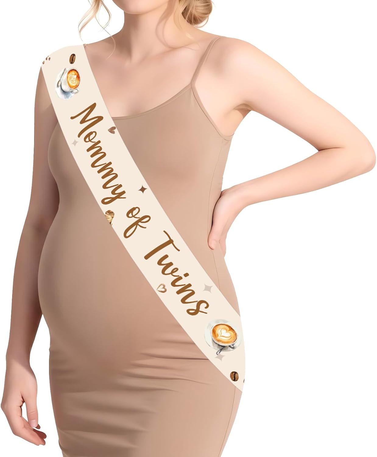 Coffee Twins Baby Shower Decorations A Baby is Brewing Mommy of Twins Sash Gifts for Mom-to-Be Coffee Bean Baby Shower Gender Reveal Pregnancy Announcement Party Supplies Favors