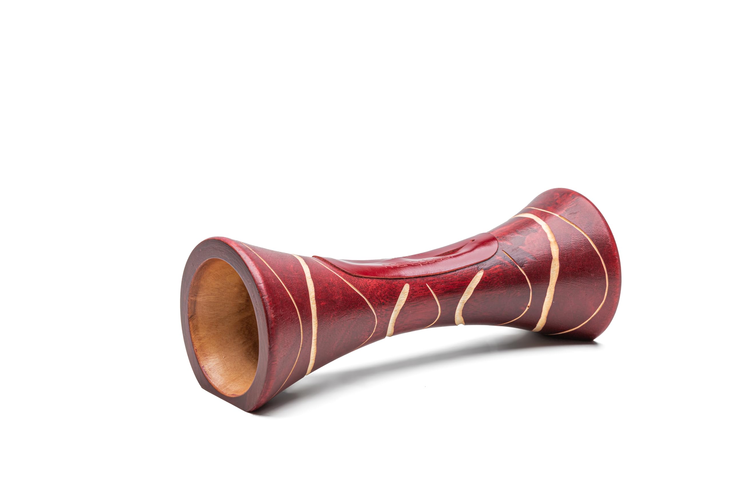 mangobeat® - Enceinte écologique et Universelle en Bois - Amplification de Tous Les Smartphones sans électricité - « Bordeaux Zébre » 25 cm