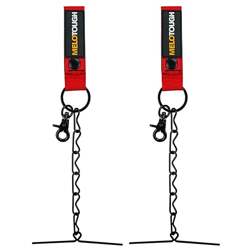Miniatura 1 de MELOTOUGH Tanga de cinta para cinturón de herramientas, correa de electricistas, cadena con llavero y gancho a presión de gatillo, 2 unidades