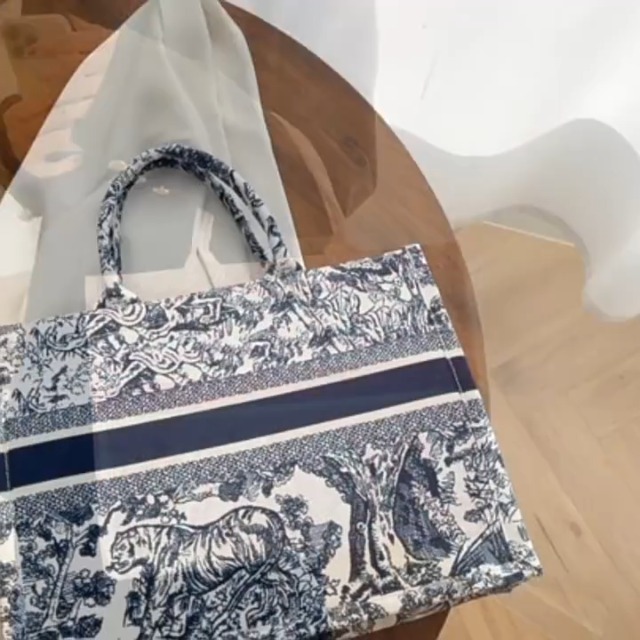 Bolso Tote de moda luxury de algodón y lino miniatura 7