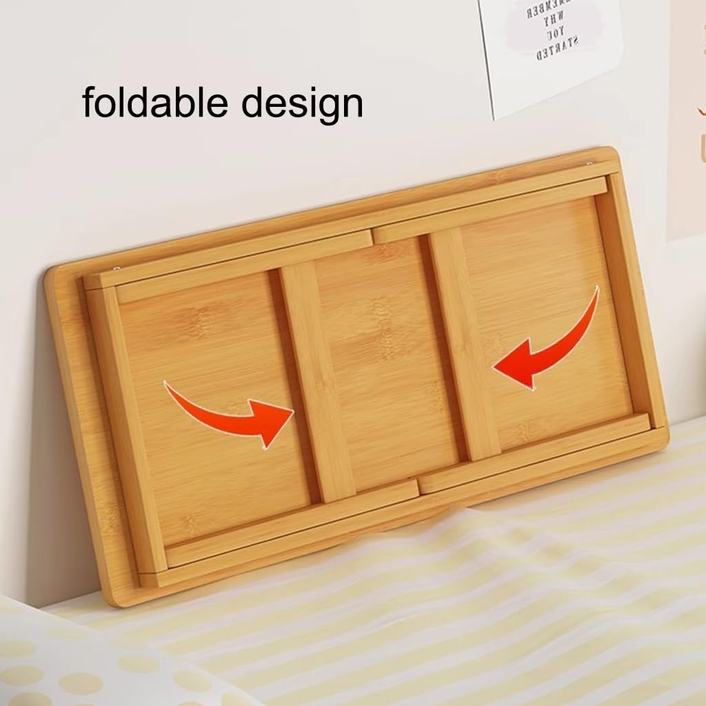 Bamboo Low Table Rectangular Foldable Laptop Desk for Bed, Japanese Style Tea Coffee Table Folding Portable Picnic Snack Table for Sitting On The Floor(67cm)