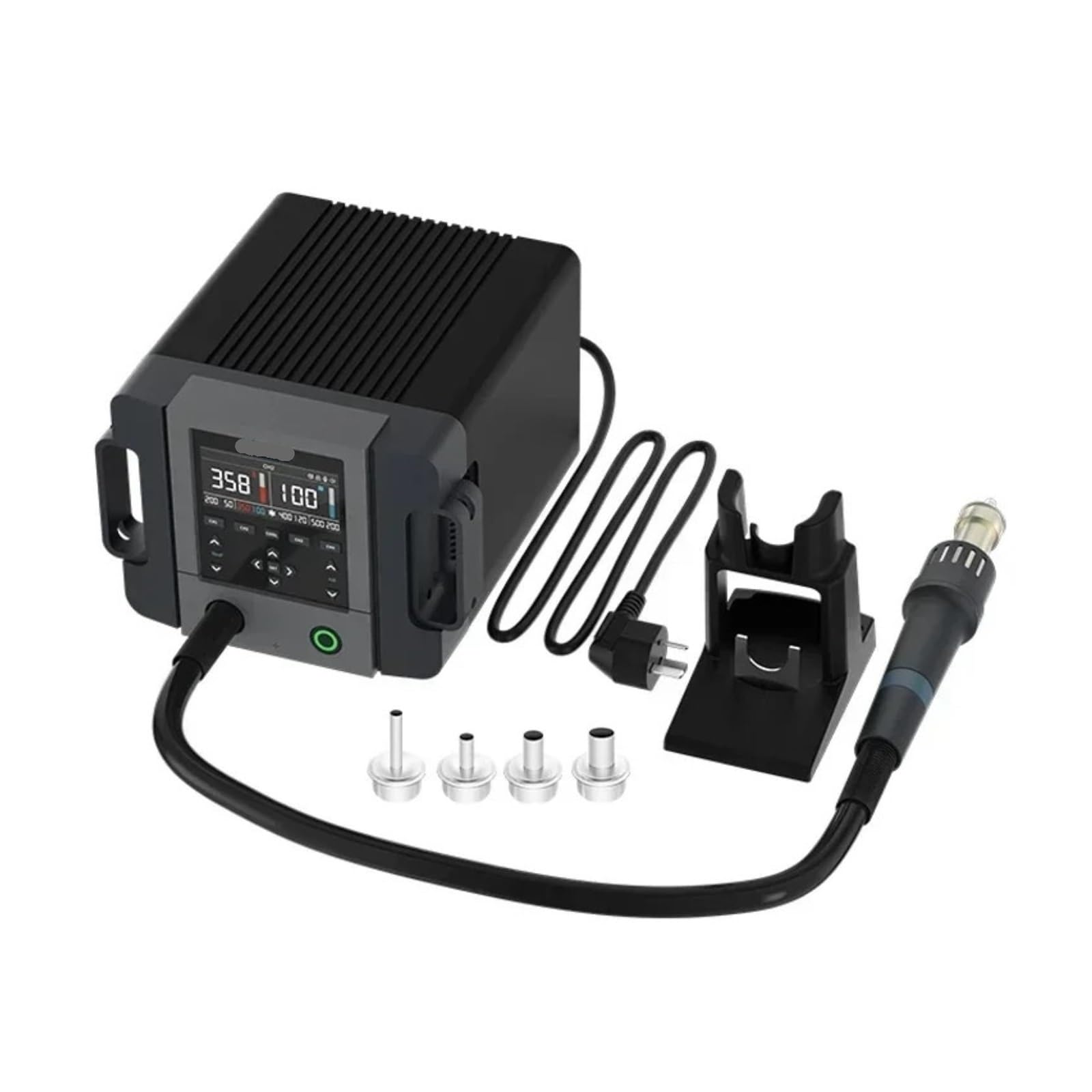 Stacja lutownicza, Stacja lutownicza na gorące powietrze Smart SMD QUICK 861 PRO, 1300W Inteligentny zestaw do rozlutowywania sterowany głosem