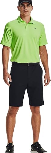 Vista 3 de Under Armour Polo para hombre Nylon y Mezcla de Elastano (as1, Alpha, L, Regular, Quirky LimePitch Grey 752), Lima