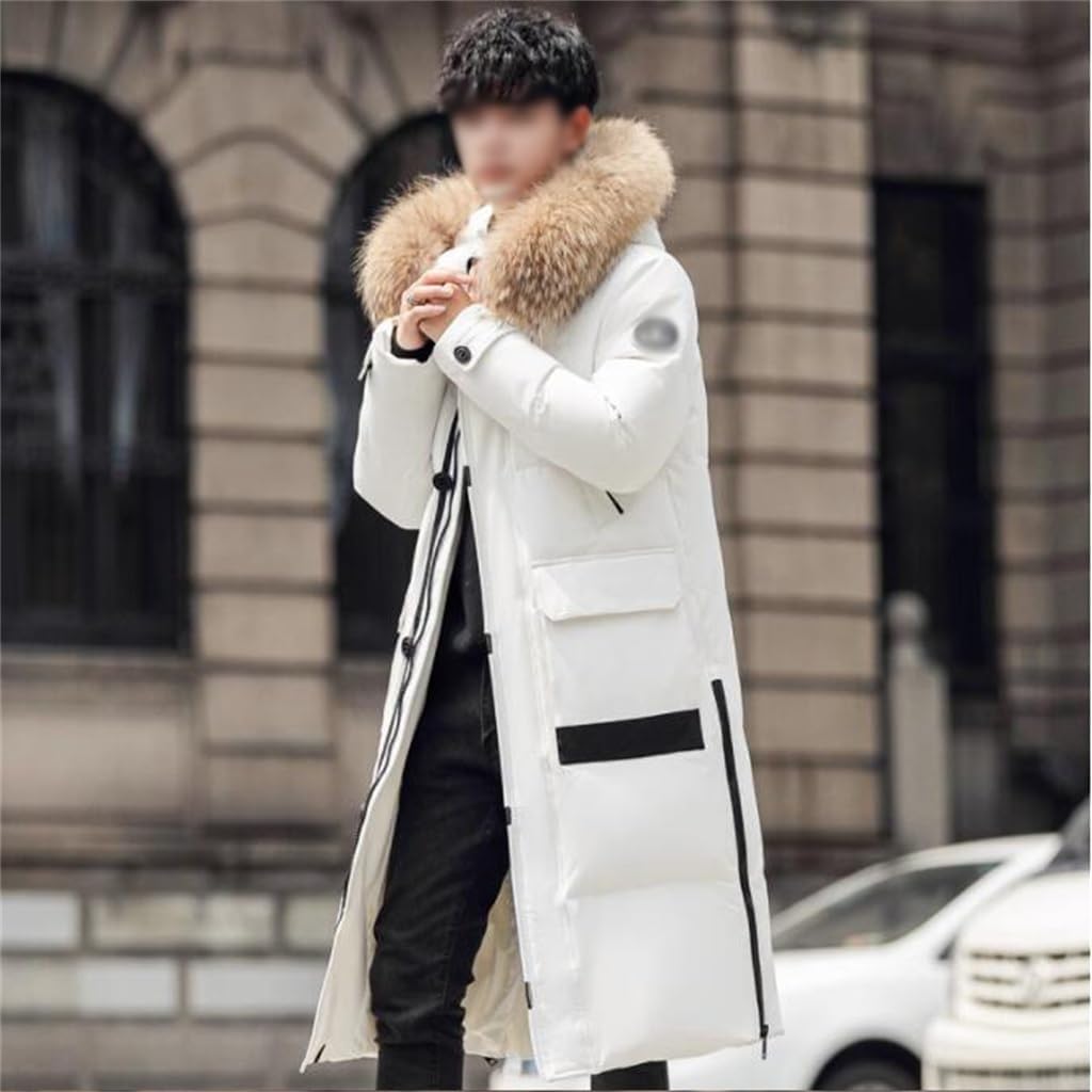 VIDI College Students Down Jacket Male Long Over The Knee Winter Coat Pie To Overcome