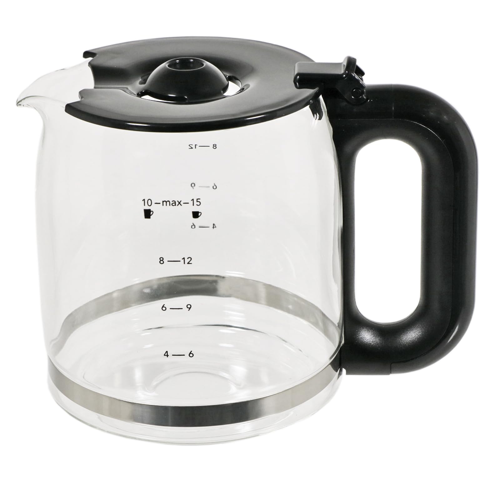 SPARES2GO Glass Carafe Pot Jug for Russell Hobbs Coffee Machine (213070-56, 213070, 2130070)