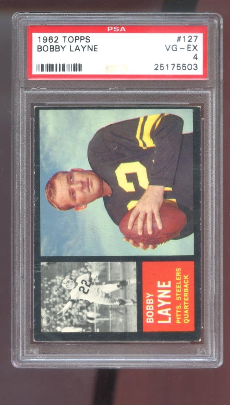 1962 Topps #127 Bobby Layne PSA 4 Graded Football Card NFL Pittsburgh Steelers