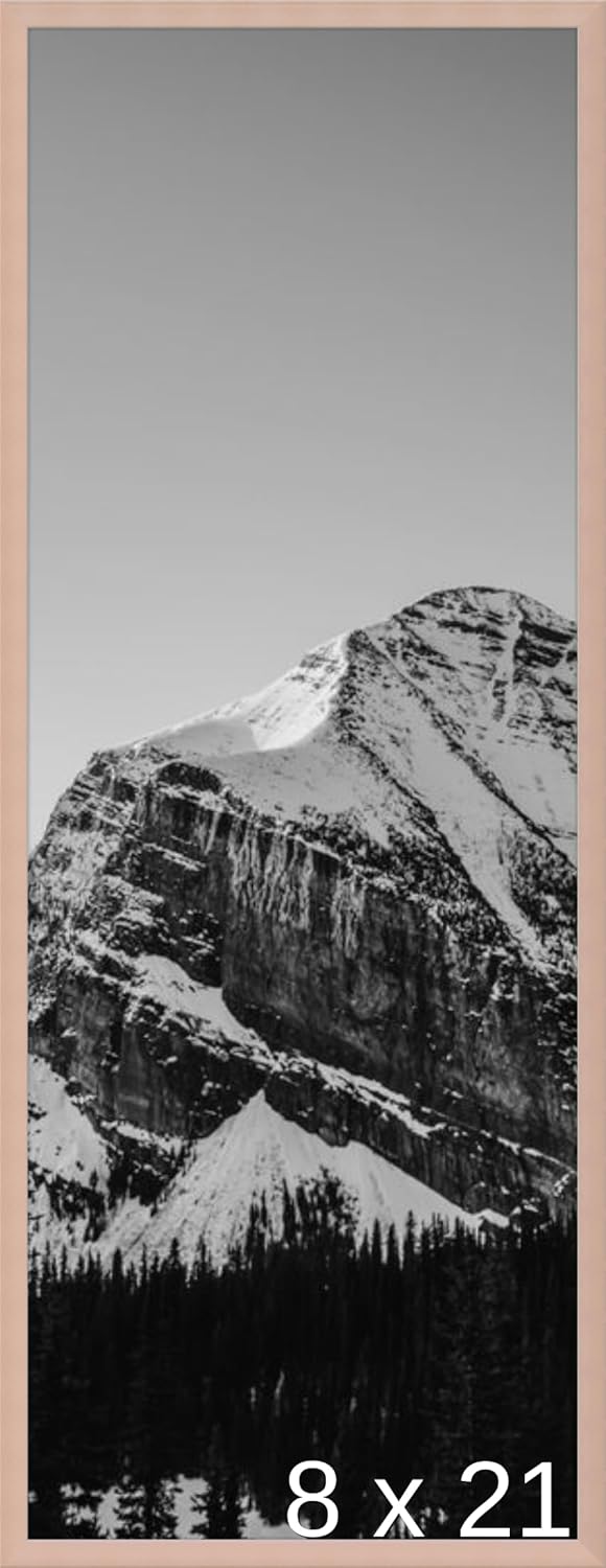 Frame It Easy 8 1/2 x 21 1/2 Satin Black Metal Frame (Ashford) 8.5x21.5 inches
