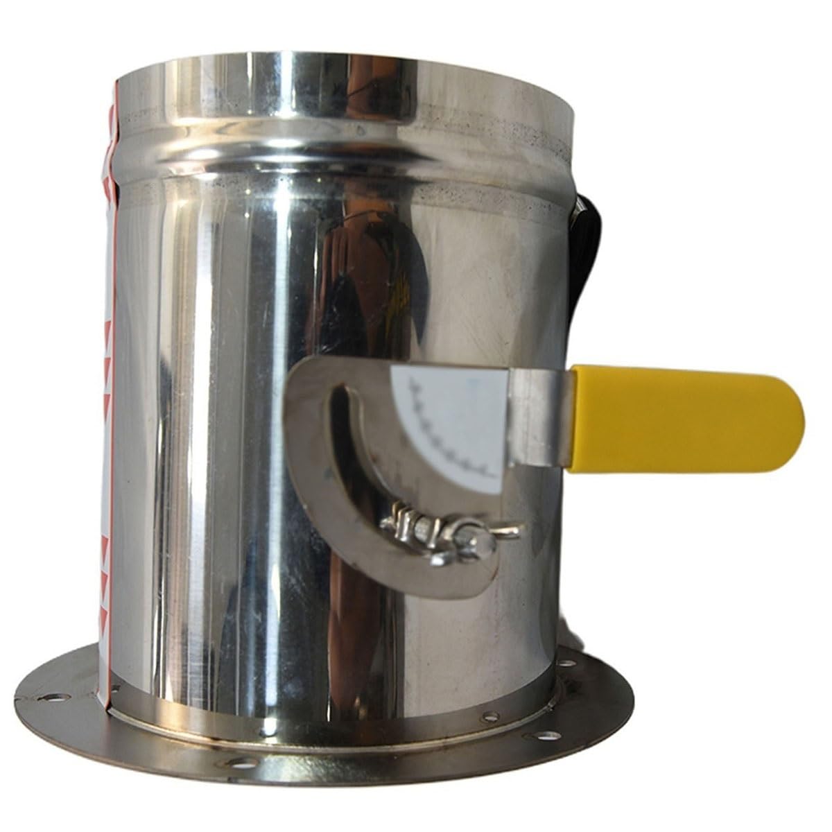 Válvula De Control De Volumen De Aire De Brida Única De Acero Inoxidable, 1 Pieza De Válvula De Tubo Redondo Mango Manual Válvula De Aire Interruptor De Compuerta De Ventilación(300mm)