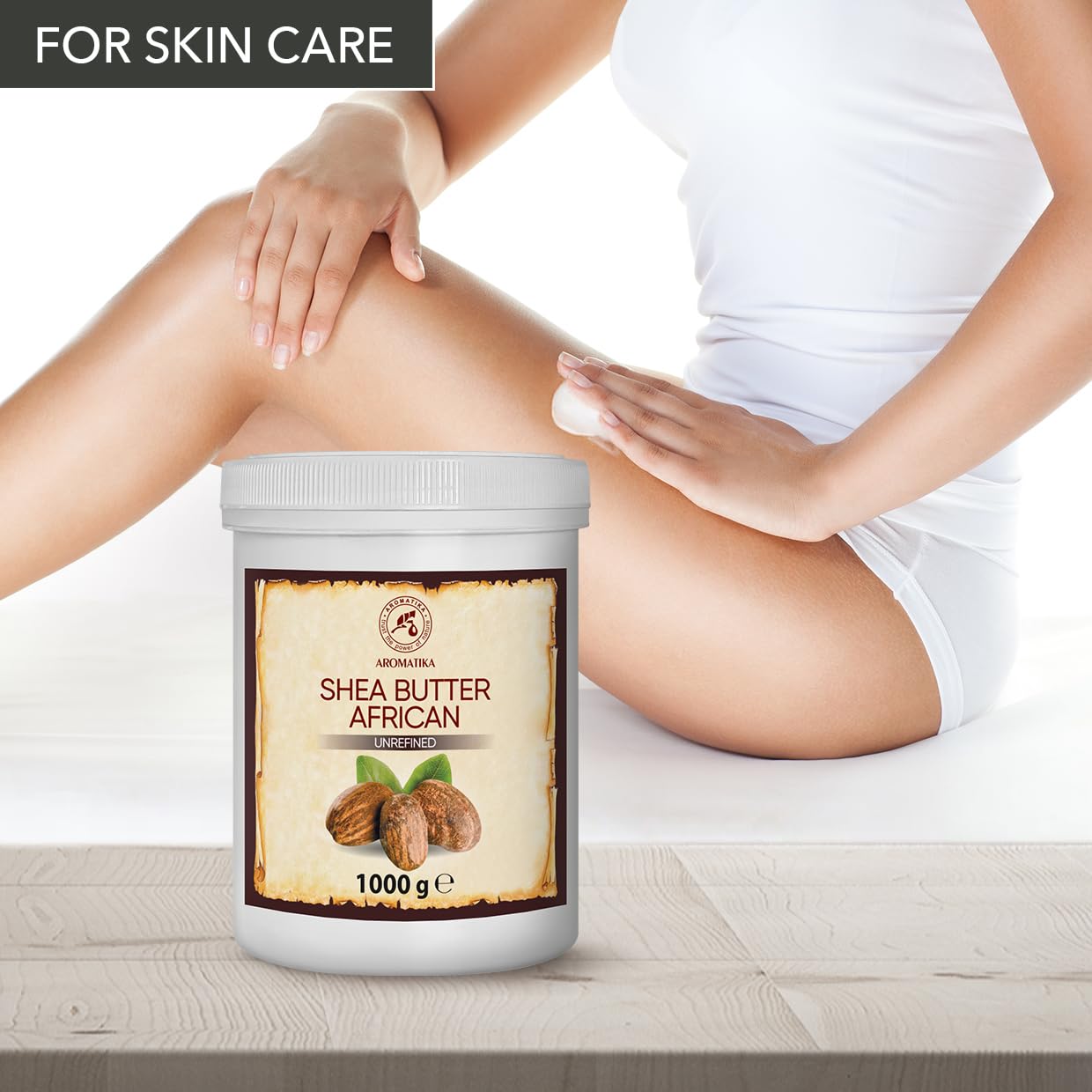 Manteca de Karité 1000g - Shea Butter Africana - Butyrospermum Parkii - Hidratante Corporal - Manteca para Cabello - Piel - Uñas - Labios - Cuidado Facial