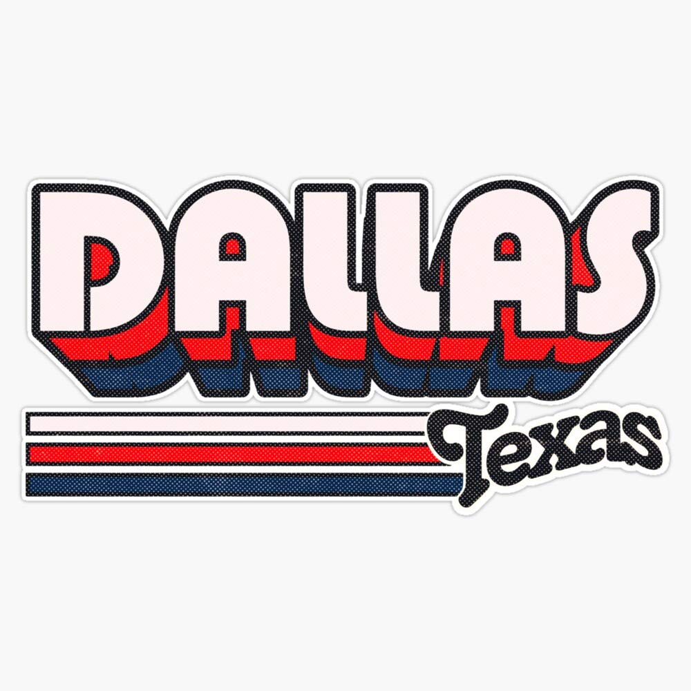 Dallas, Tx | City Stripes Vinyl Waterproof Sticker Decal Car Laptop Wall Window Bumper Sticker 5"