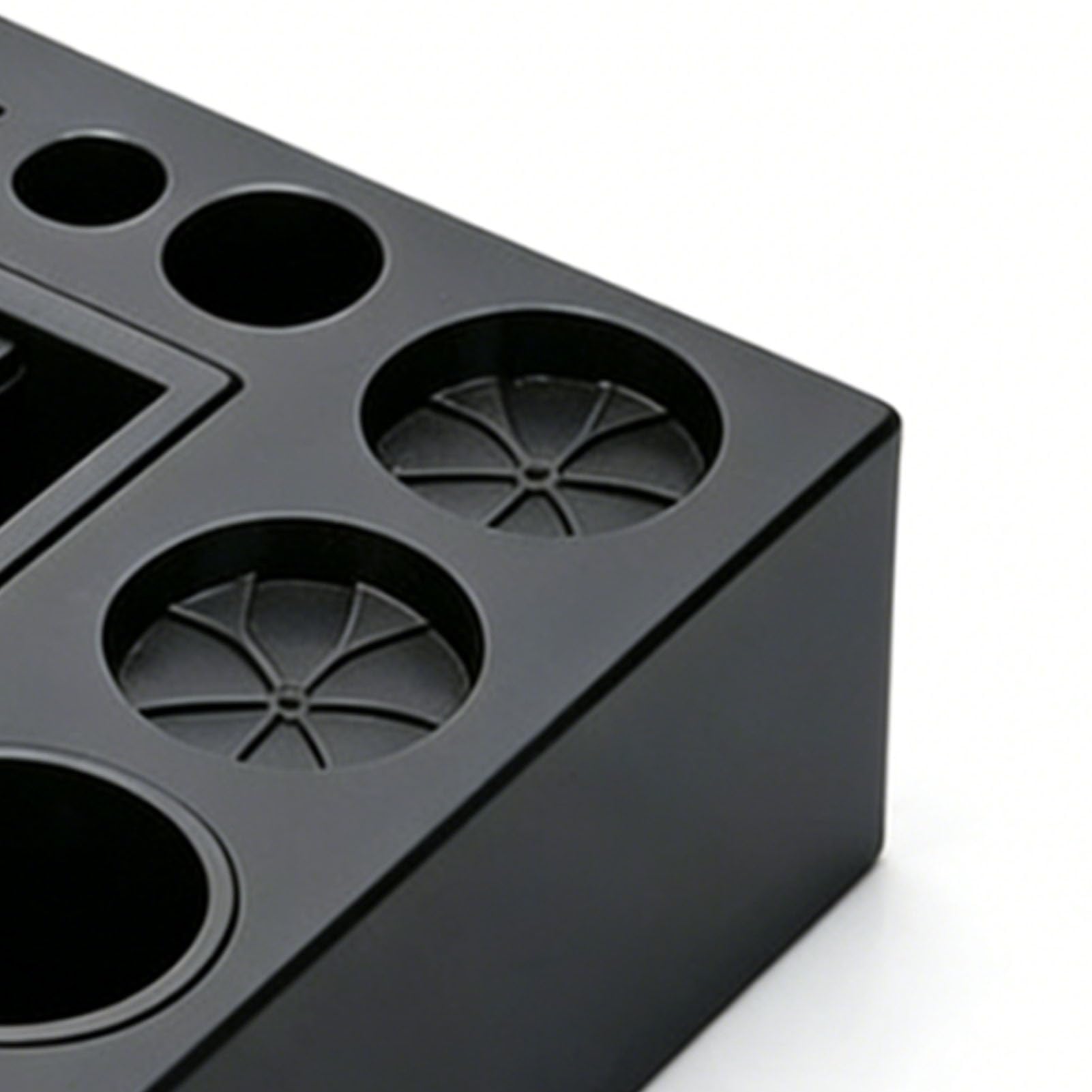 Cryfokt Tamperstation, Multifunktionaler Kaffeezubehör-Organizer mit Rutschfester Basis und Klopfbox, für 51 54 58 Mm Siebträger, Tamper-Verteiler (BLACK)