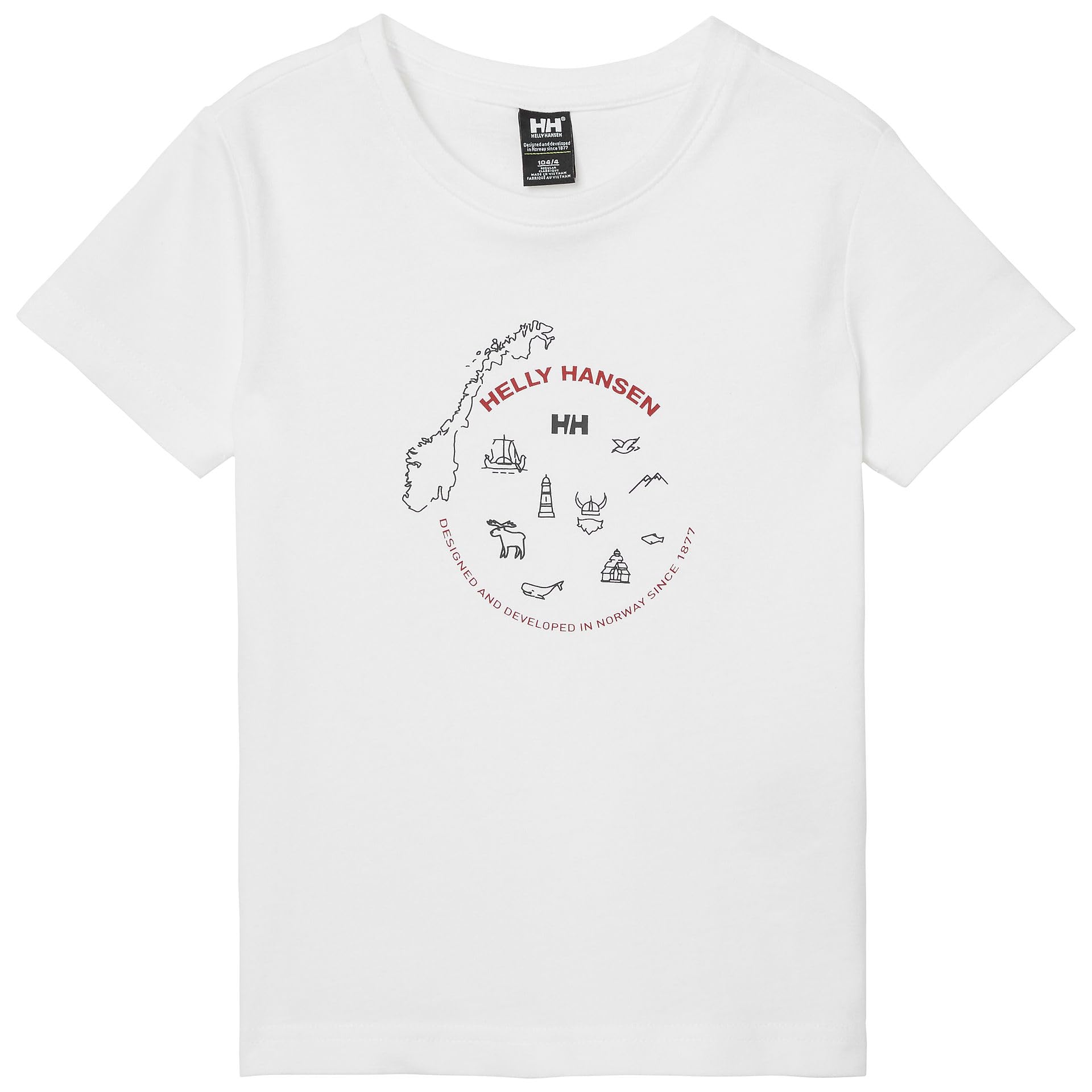 Helly Hansen Unisex Kids Blanc Kid's T-Shirt Hh Graphic