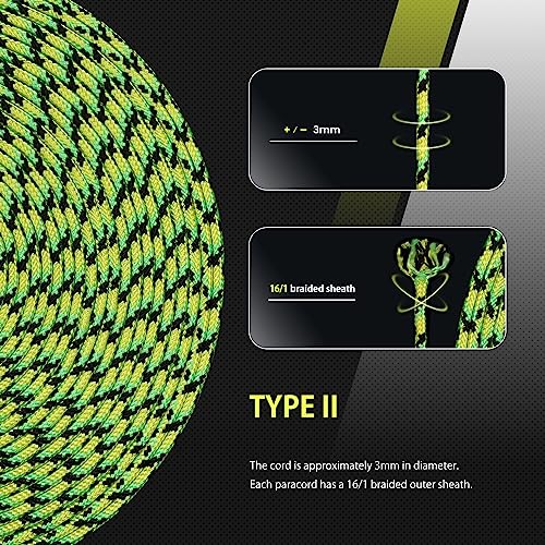 Abma Cord Paracord 425 lbs 3mm 100% Nylon 30M - Dragonfly, Multi Color-dragonfly, 30 Meters - Image 4