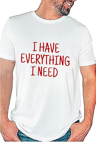 Miniatura 4 de Camiseta para parejas con texto en inglés "I Have Everything I Need I am Everything" para parejas