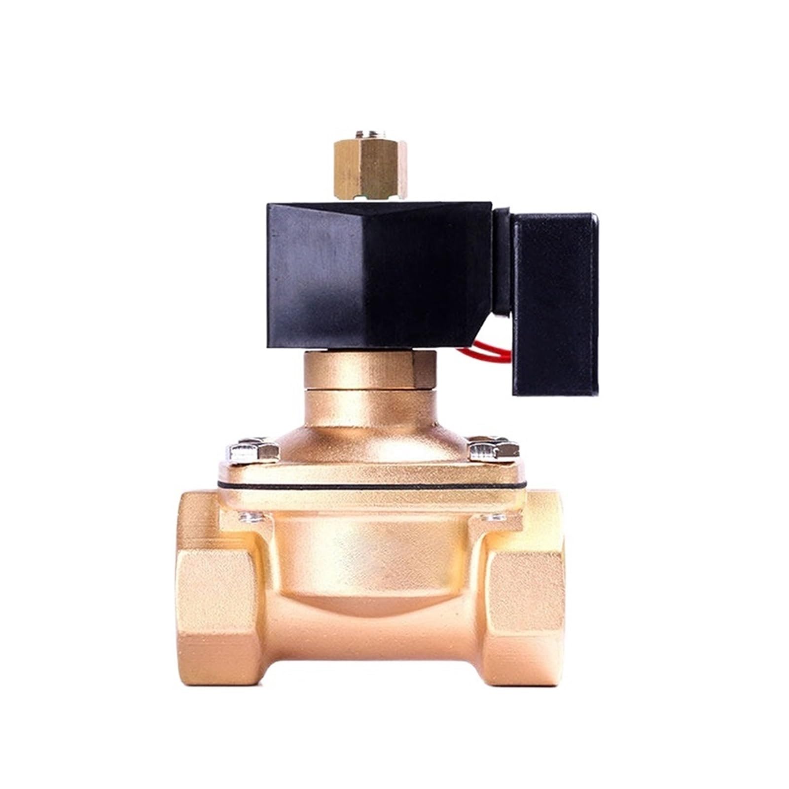 1PCS 1-1/2" Energy-Saving Normally Open Solenoid Valve Brass Switch Valve Water Valve 24 Hours of Power Without Heat(BSP-12VDC)