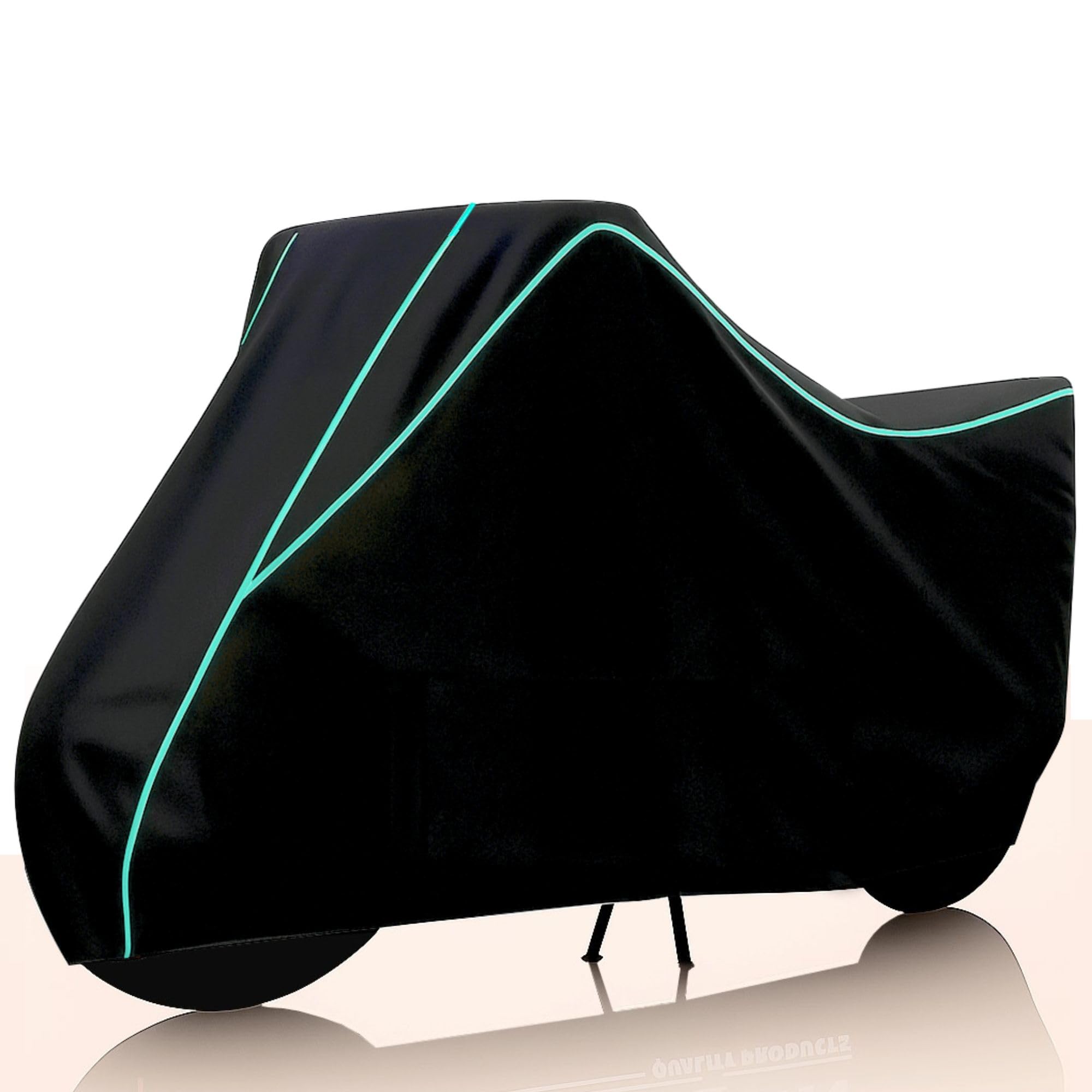 Puroma Waterproof Bike Body Cover Compatible for Access 125 Dustproof Scratchproof - Motorcycle Cover for Two Wheeler, Outdoor Full Bike Cover with UV, Rain Protection Heavy Duty (Black Aqua Pipe)-image-6