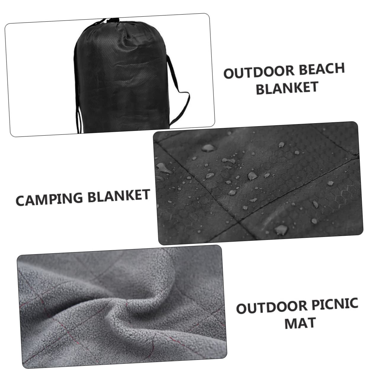 ibasenice De Vellón Cálida para Camping Esterilla De Picnic para Exteriores Tapete De Picnic para Siestas Hecha De Material Polar para Acampar Suelo De De Playa
