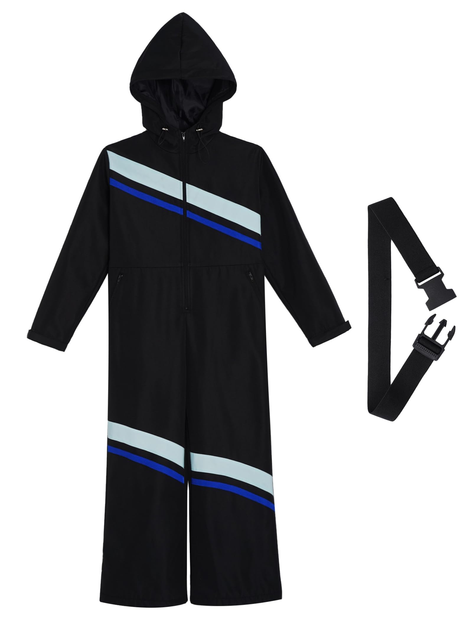 Trajes De Esquí Para Niñas Calientes Para El Invierno Al Aire Libre Trajes De Nieve Con Capucha Impermeables De Esquí Completos Para Snowboard Verde claro y negro 9-10 años