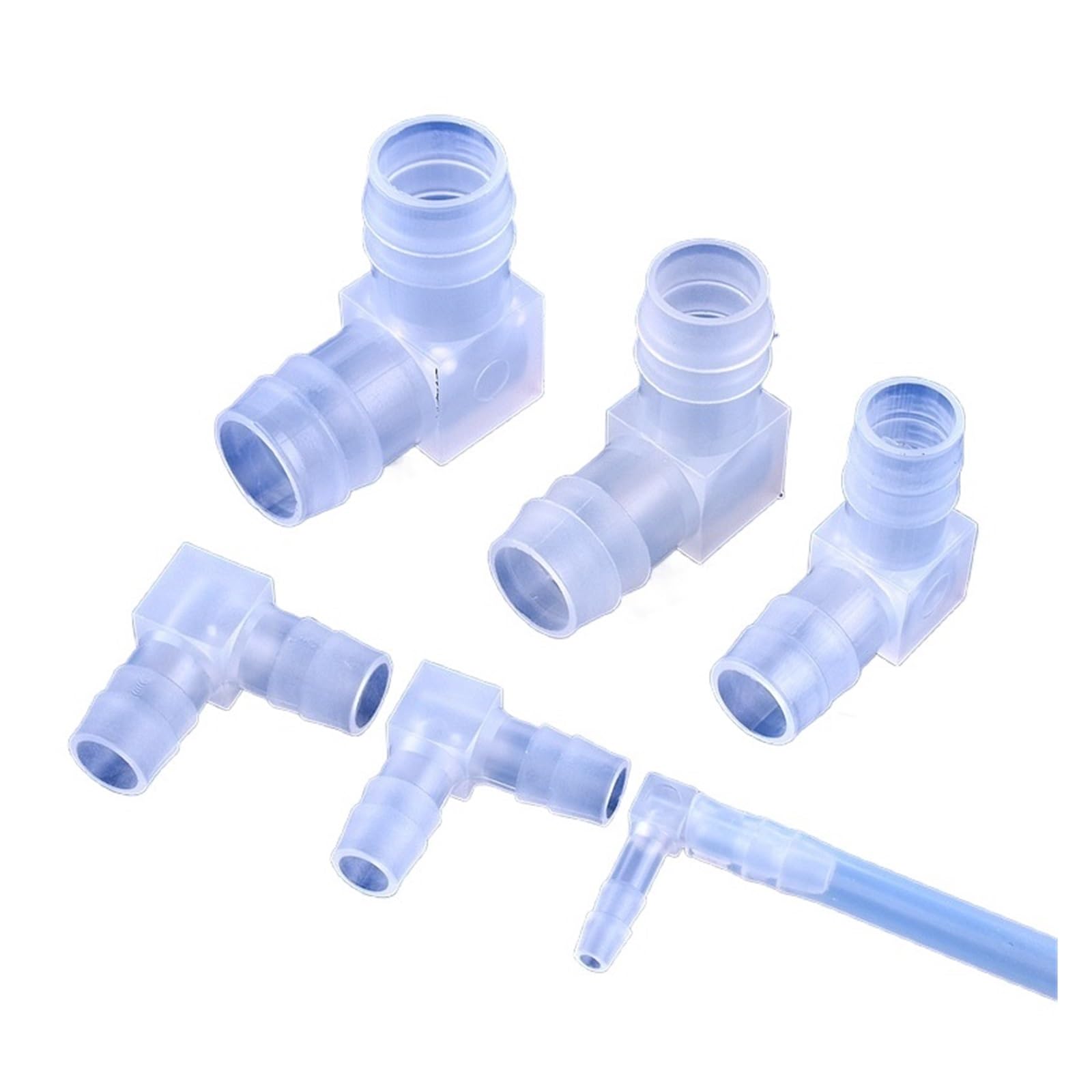 5~200 pezzi OD 4~20mm PP connettori a gomito da 90 gradi for acquario serbatoio for pesci giunto pagoda pompa 'aria aeratore raccordi giunti for tubi flessibili(18x18mm,50 Pieces)