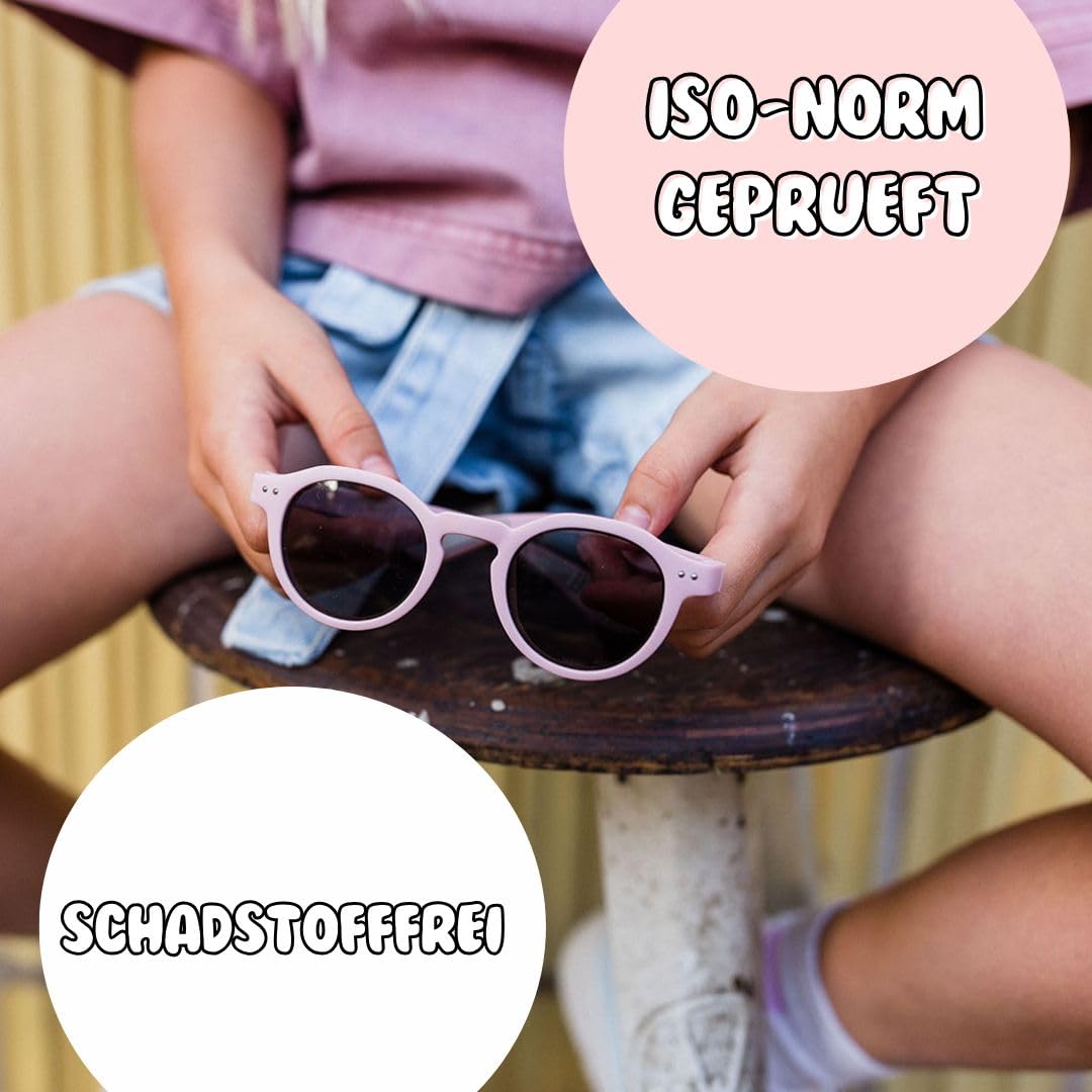 Kinder Sonnenbrille 3–8 Jahre – UV400 Schutz & polarisierte Gläser – Flexibel & bruchsicher – Rutschfeste Bügel – Leicht & stylisch für Jungen & Mädchen