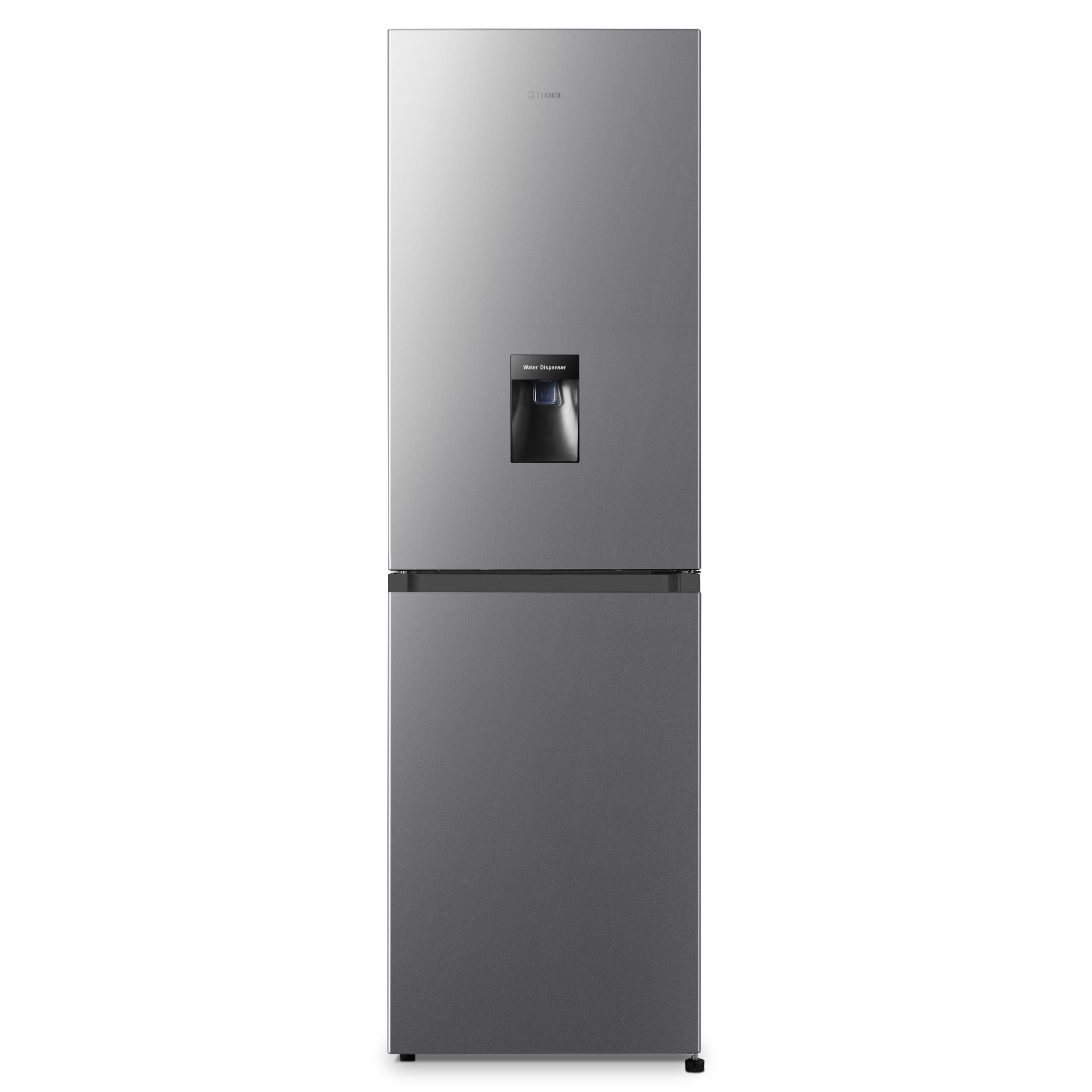 Teknix FFH1825WS/E 55cm Freestanding 50/50 Fridge Freezer - 256 Litre Capacity - Total No Frost - Silver - E Rated, H182.5 x W55 x D56.2 (cm)