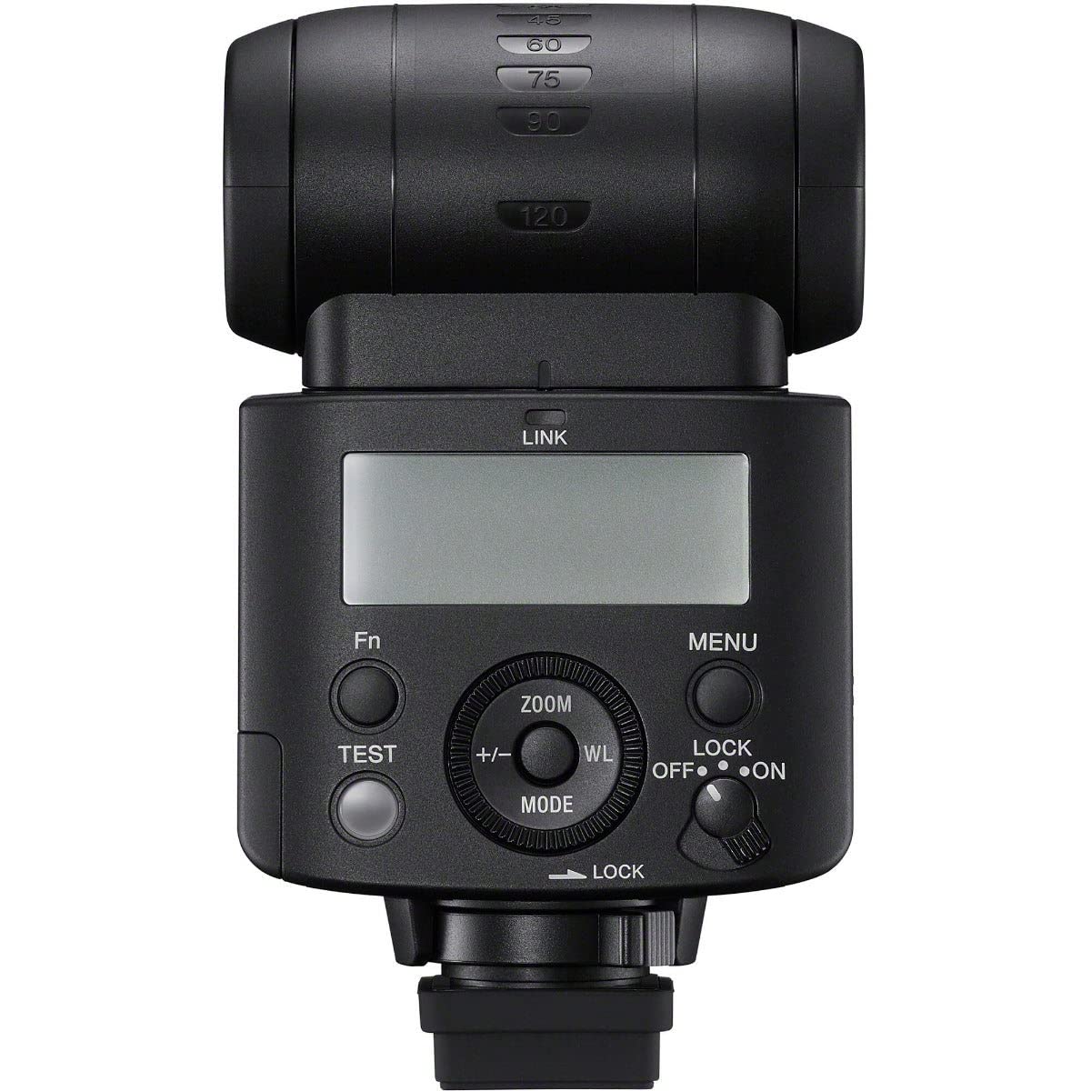 Sony HVL-F46RM | zewnętrzna lampa błyskowa z bezprzewodowym sterowaniem radiowym (GN46, wielorakowa, błyskowa High-Speed, 10 BPS, Quick Shift Bounce), czarna, HVLF46RM.CE7