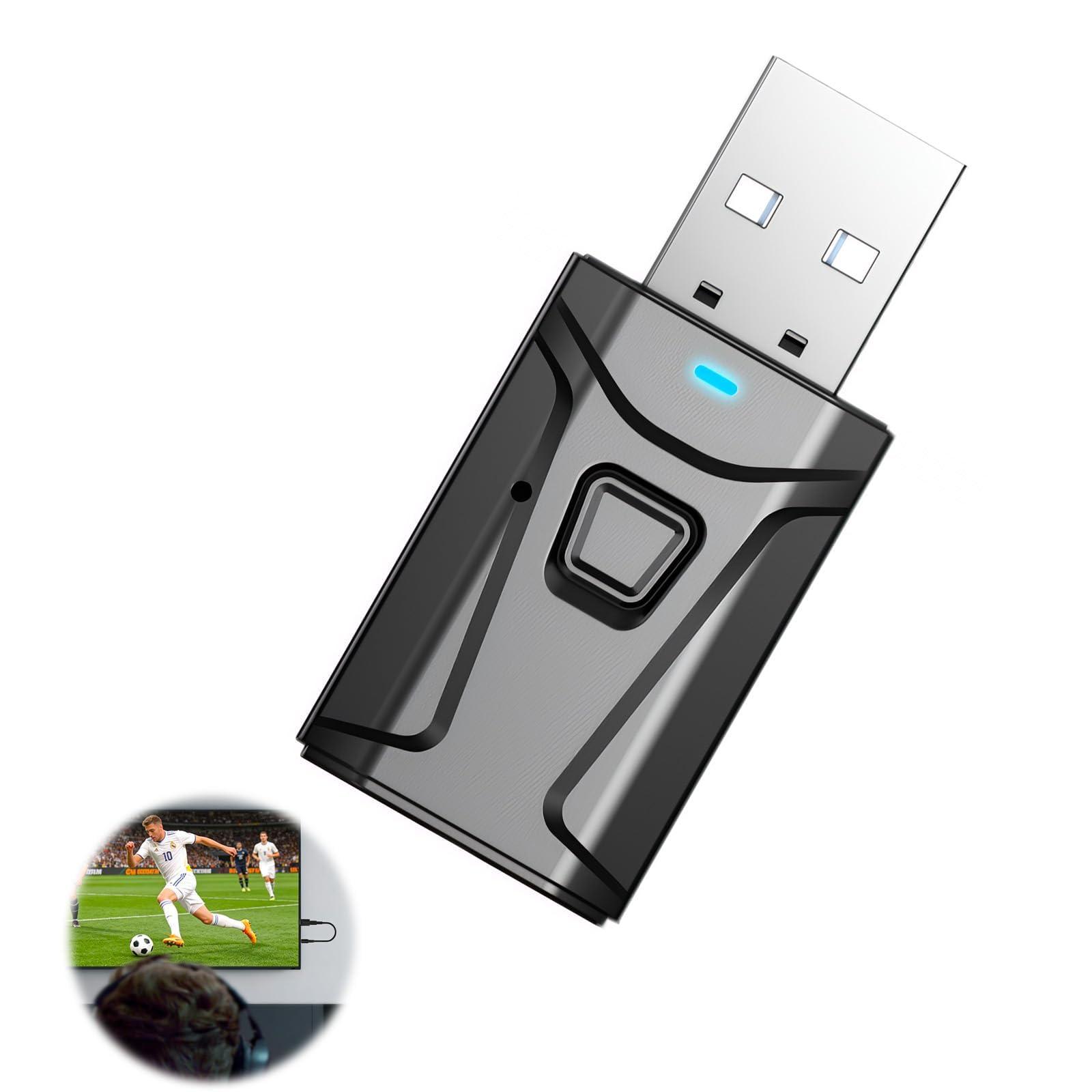 Bluetooth Adapter for TV, Bluetooth Transmitter for TV USB Bluetooth Adapter for PC, USB Bluetooth Adapter for Car, Wireless Audio Solution for Home Living Room Car Office Use — view 7
