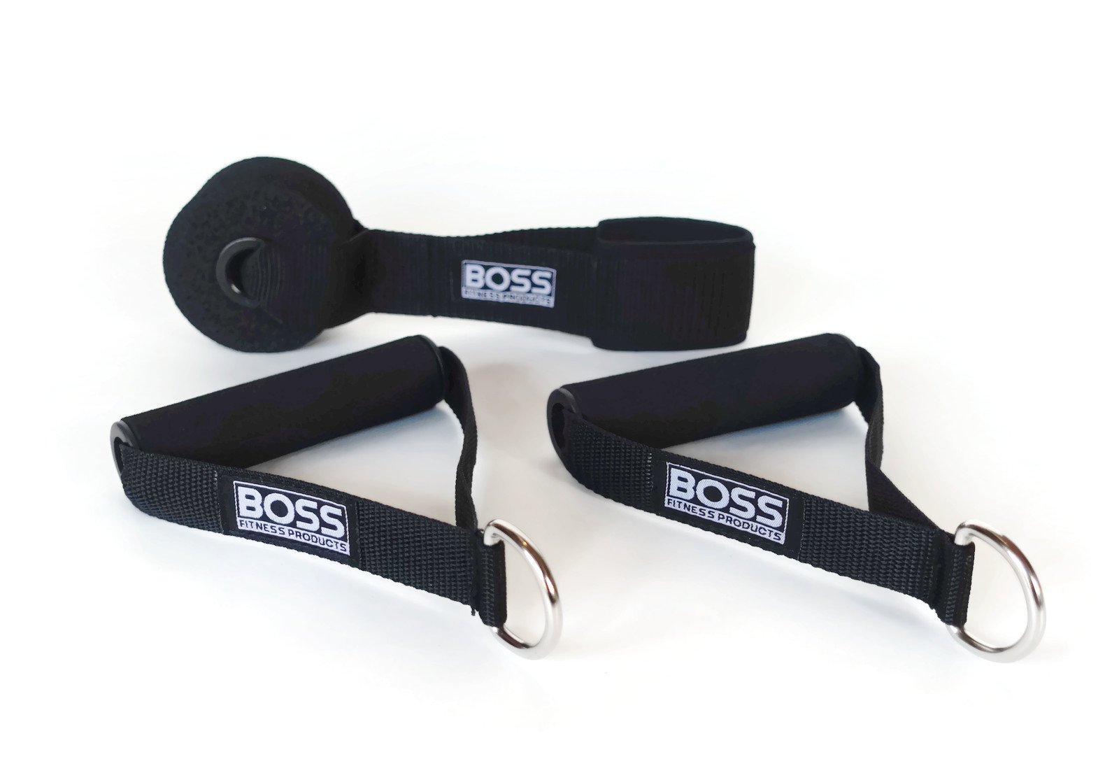 Boss Fitness Productos – 11 Piezas Bandas elásticas de Resistencia Ajustable – 5 – Heavy Duty – Anclaje de Puerta – Tobillo Correas, con Mango Suave Asas – Bolsa – Accesorios adicionales