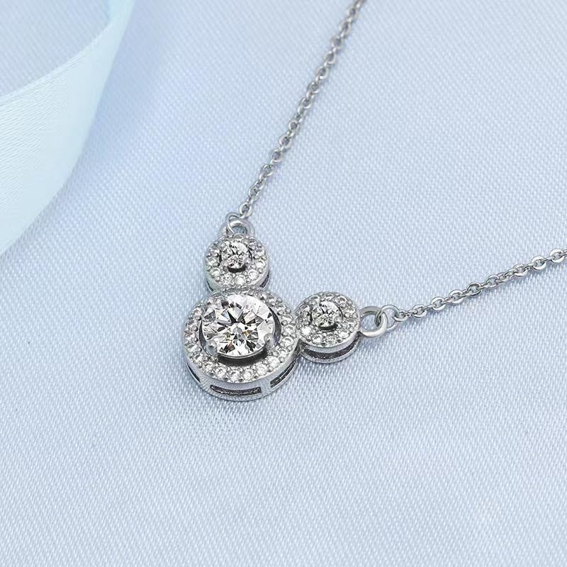 925 Sterling Silver Necklaces for Women's Pendant Beads Simulated Diamond Necklaces for Women with Cubic Zirconia3