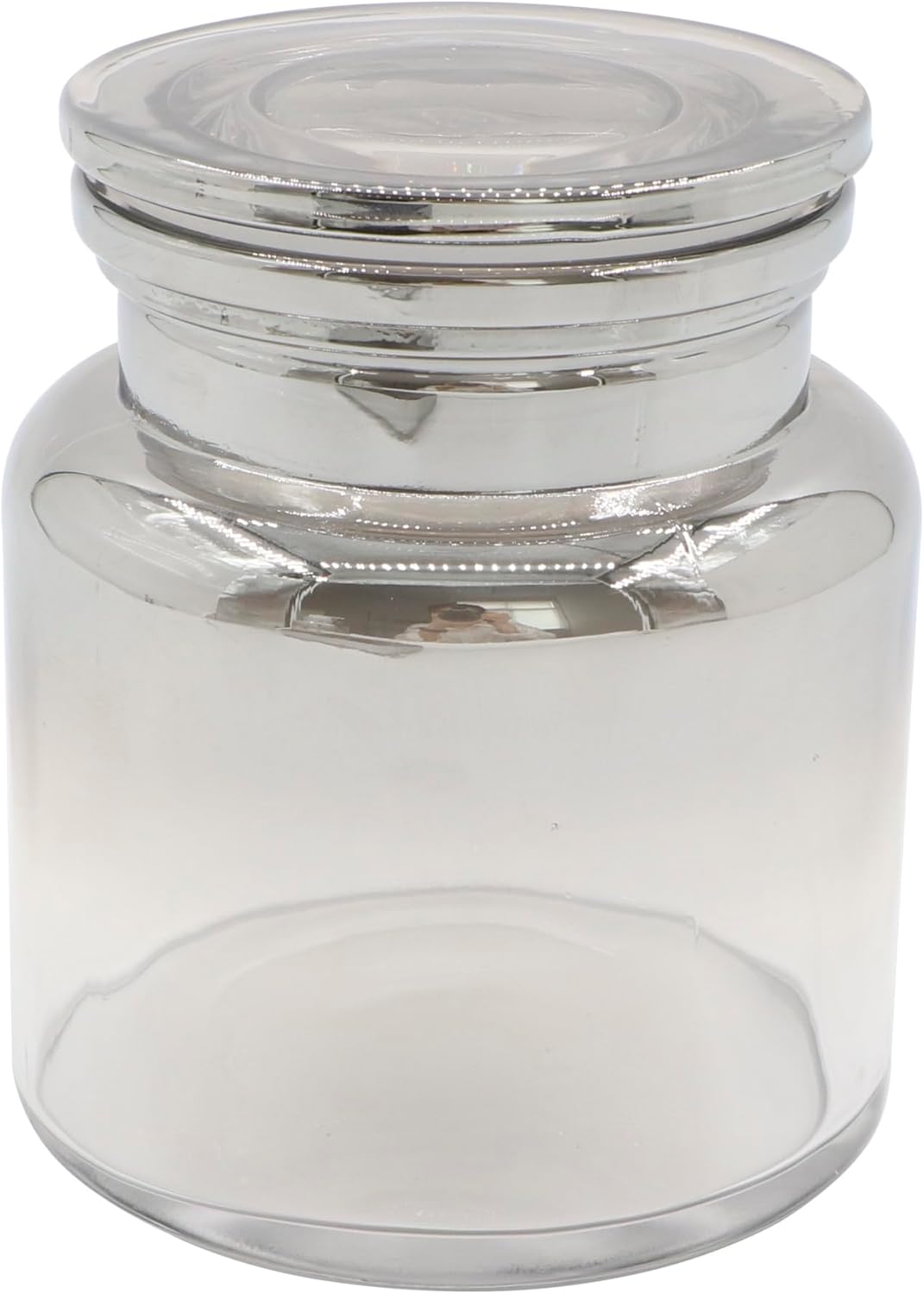 H Halston Glass Storage Jar for Qtips, Cotton Balls Makeup