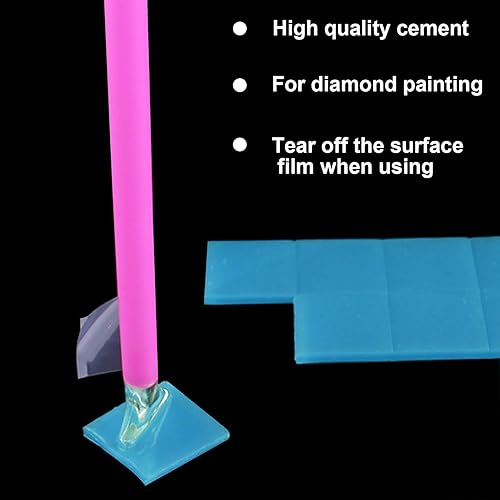 Miniatura 3 de Juego de 50 piezas de 45 pulgadas de pegamento de pintura azul para manualidades con diamantes