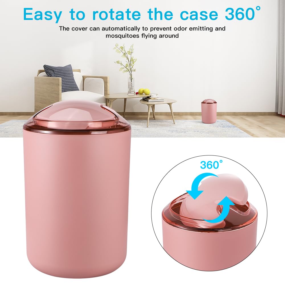 OTOSTAR Juego de Accesorios de baño de 8 Piezas, Juego de Accesorios de baño Rosa con Cubo de Basura, dispensador de jabón, Soporte para Cepillo de Dientes, Vaso, jabonera, Soporte para Cepillo de