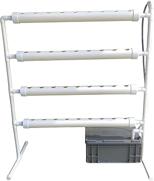 Hydroponics Growing System Hydroponic Grow Kit, 36 Holes Pipe Grow Kit Indoor Greenhouse Planting Box Gardening System Nursery Pot Hydroponic Rack Hydroponic Tower