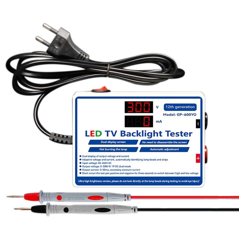 Testeur LED 0-300V Sortie LED Testeur de Rétroéclairage TV Bandes LED Polyvalentes Perles Barre Lumineuse Outil de Test de Lampe Prise UE