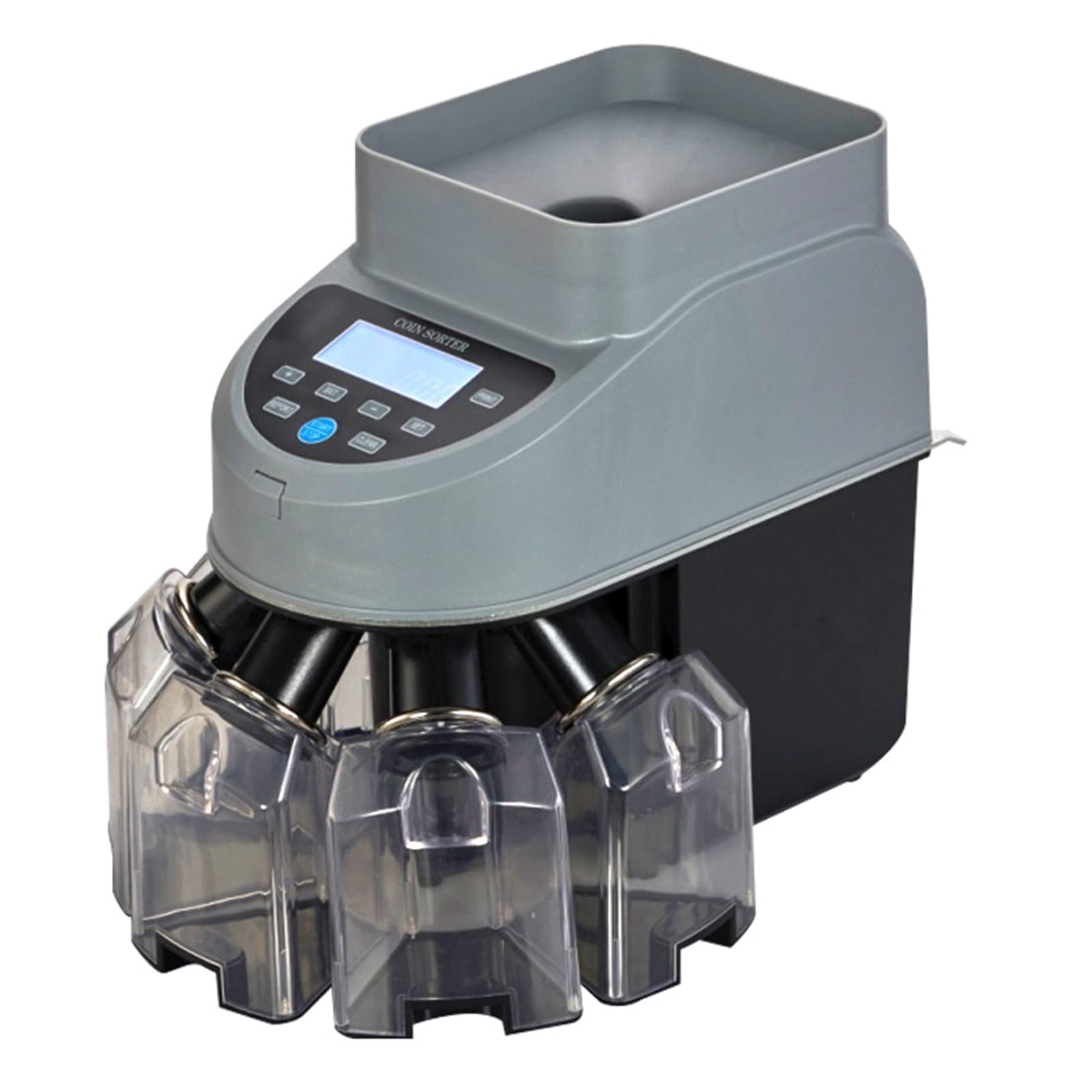 FHRKA Coin Counter Sorter Automatic Electronic Coin Counter Machine Batch Counting Coin Counter Sorter Coin Applicable Local Currency