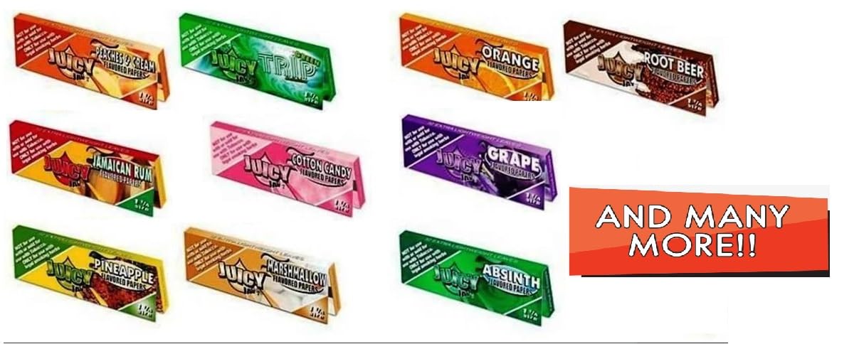 Juicy Jay's x Mixed 1-1/4 Flavoured Cigarette Papers, 32 Count (Pack of 10)
