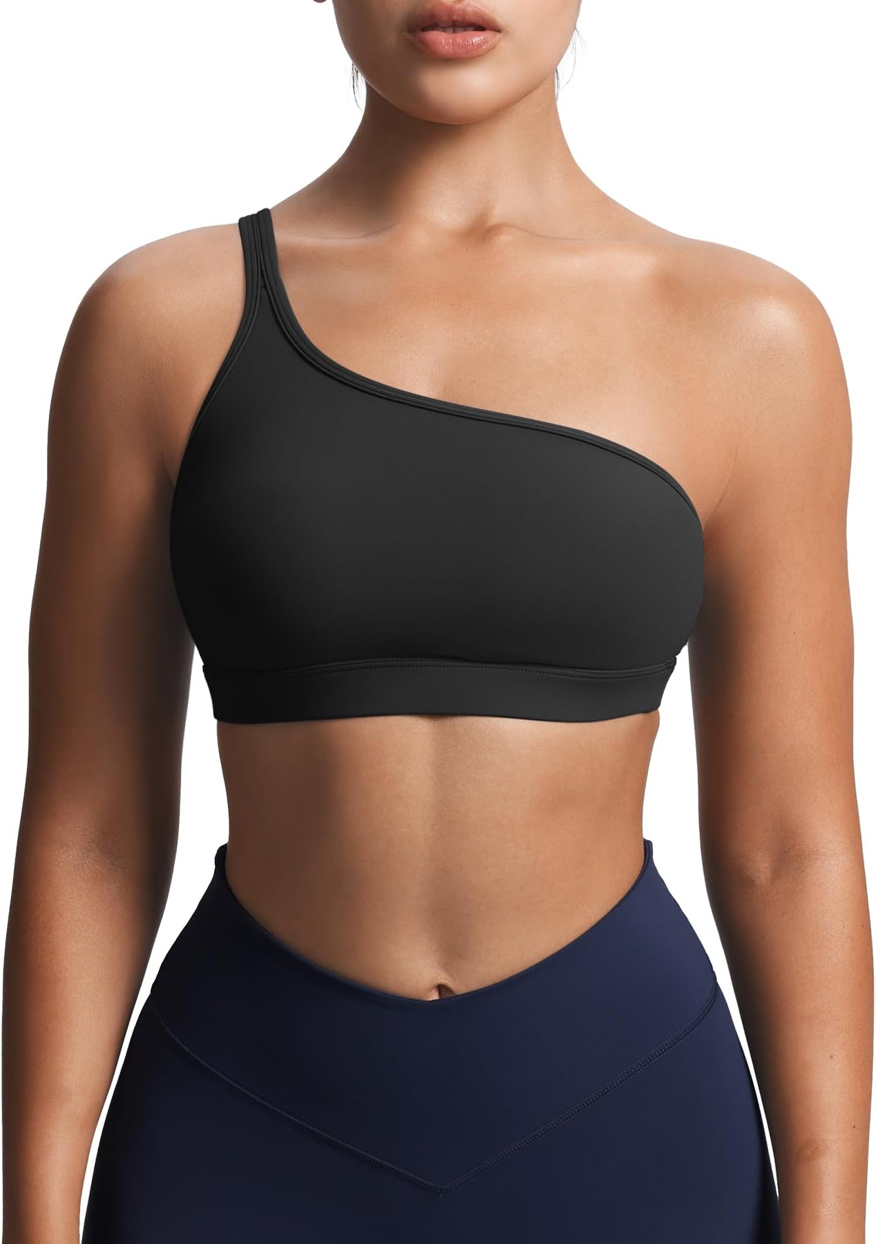 Women's Workout Sports Bras One Shoulder Astoria Asymmetrical Bra Fitness Training Gym Yoga Crop Tank
