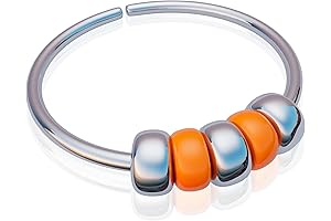 Tiny Surreal 24G Silver Orange Beaded Nose Ring 2023