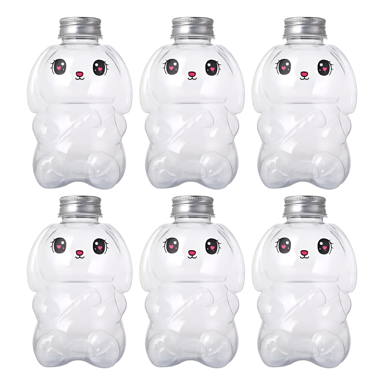 OSNIYAW Shape Rabbits Cup 350ml with Hole Lid Sturdy PET Construction Suitable for Home or Travel PET Rabbits Cup for Kids