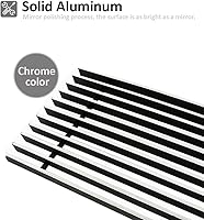 Vista 3 de Parrilla frontal cromada para parrilla de aluminio sólido F150 2009 2010 2011 2012 2013 2014 F150