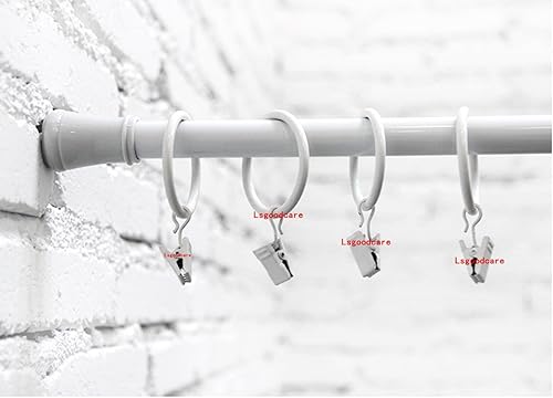 Miniatura 3 de Lsgoodcare, argollas con clips metálicas, de 1 pulgada de diámetro interior, anillos para cortinas, decoración
