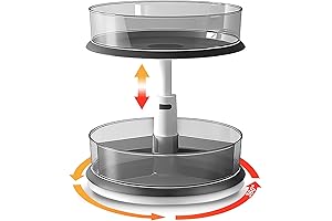 2 Tier Lazy Susan Turntable Organizer Medicine Cabinet Bottle Pantry