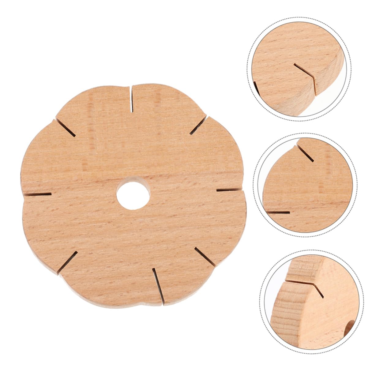 HOMSFOU 5 Ensembles Machine À Tricoter À La Corde Plaque De Disque De Tissage Fait Main Planche Outil Tricoteuse en Bois Disque À Tricoter Bracelet 3 Pièces * 5